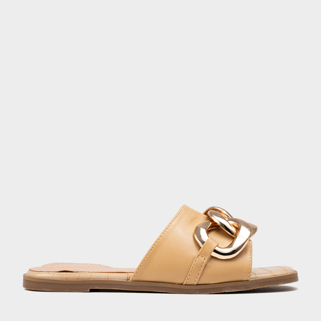 DAPHNE CHAIN SLIDE Sandalia Flat para Mujer