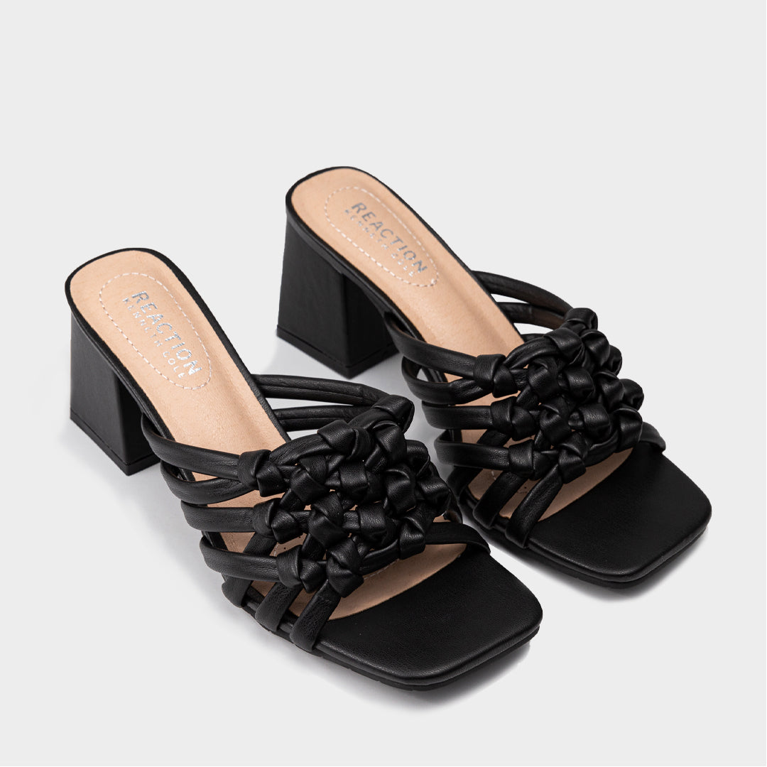 Helena Knot Heel Sandalia Mule De Tacîn Para Mujer