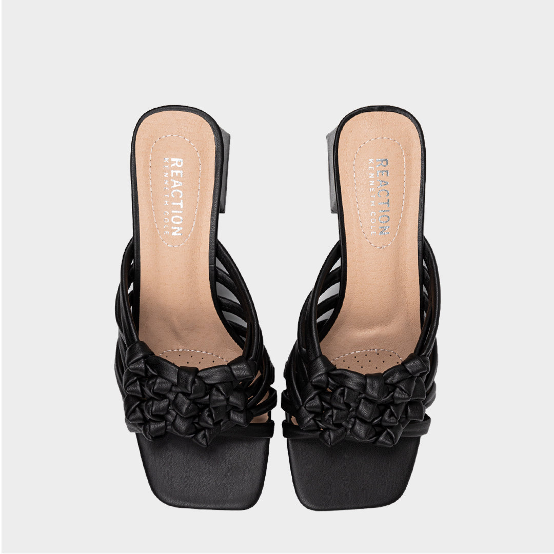 Helena Knot Heel Sandalia Mule De Tacîn Para Mujer