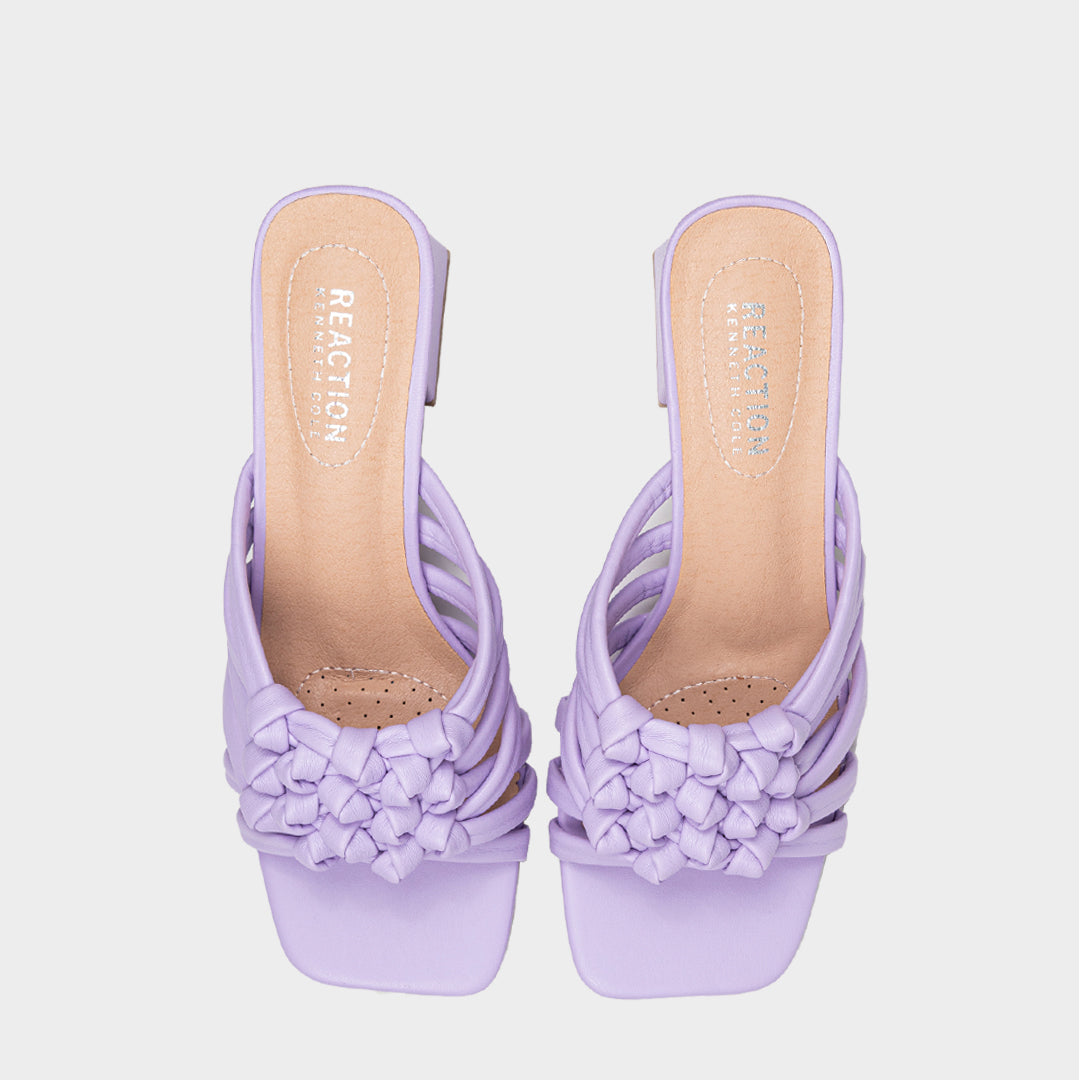 Helena Knot Heel Sandalia Mule De Tacîn Para Mujer