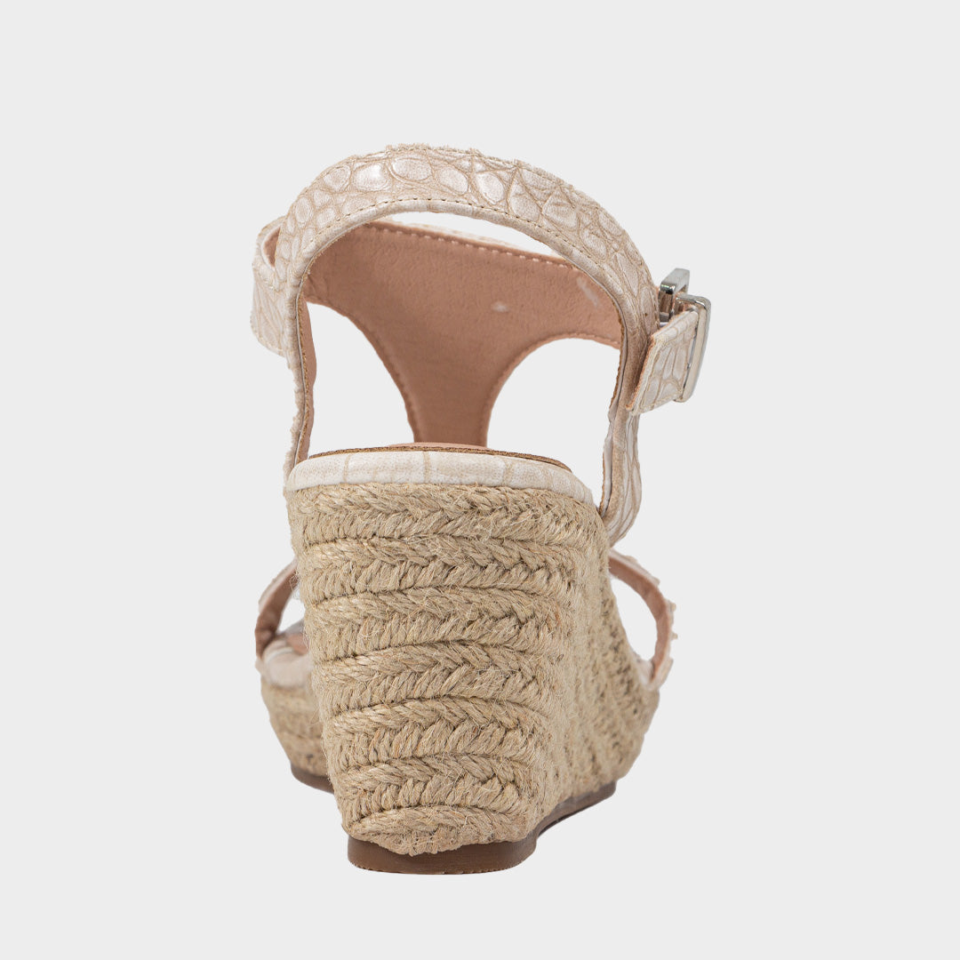 Card Wedge T-Strap Para Mujer