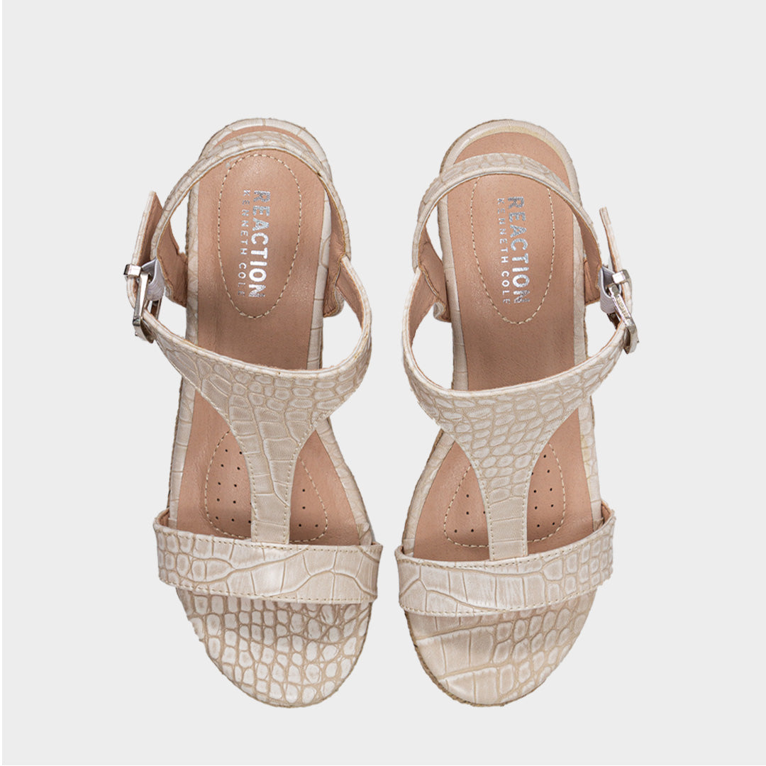 Card Wedge T-Strap Para Mujer