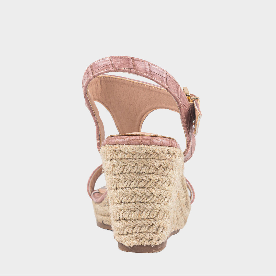 Card Wedge T-Strap Para Mujer