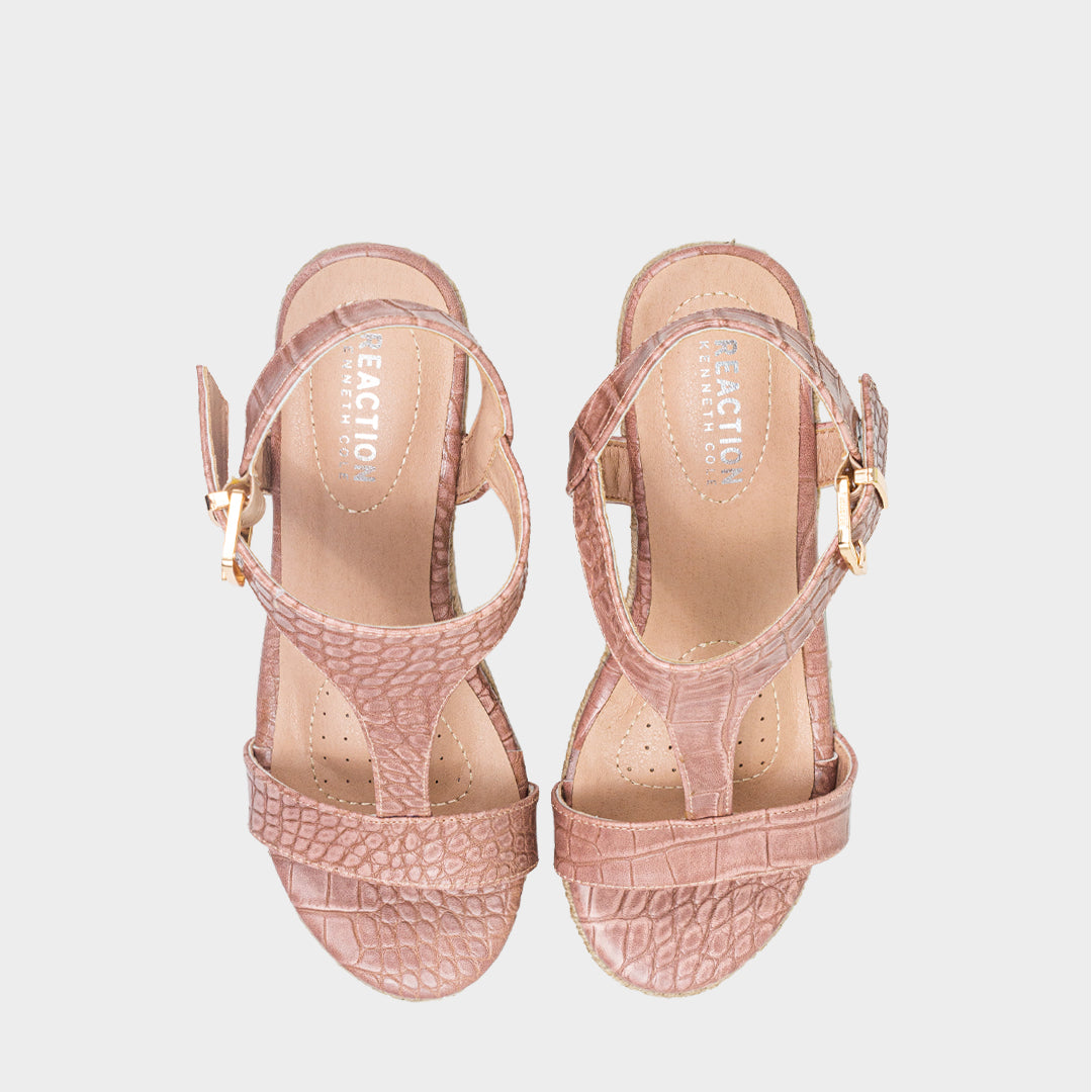 Card Wedge T-Strap Para Mujer