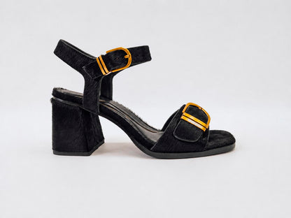 Sandalias de tacón para mujer hide buckle heel